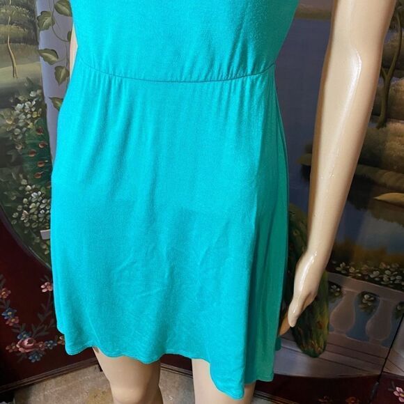 Teal short open back women’s dress small - Picture 10 of 10
